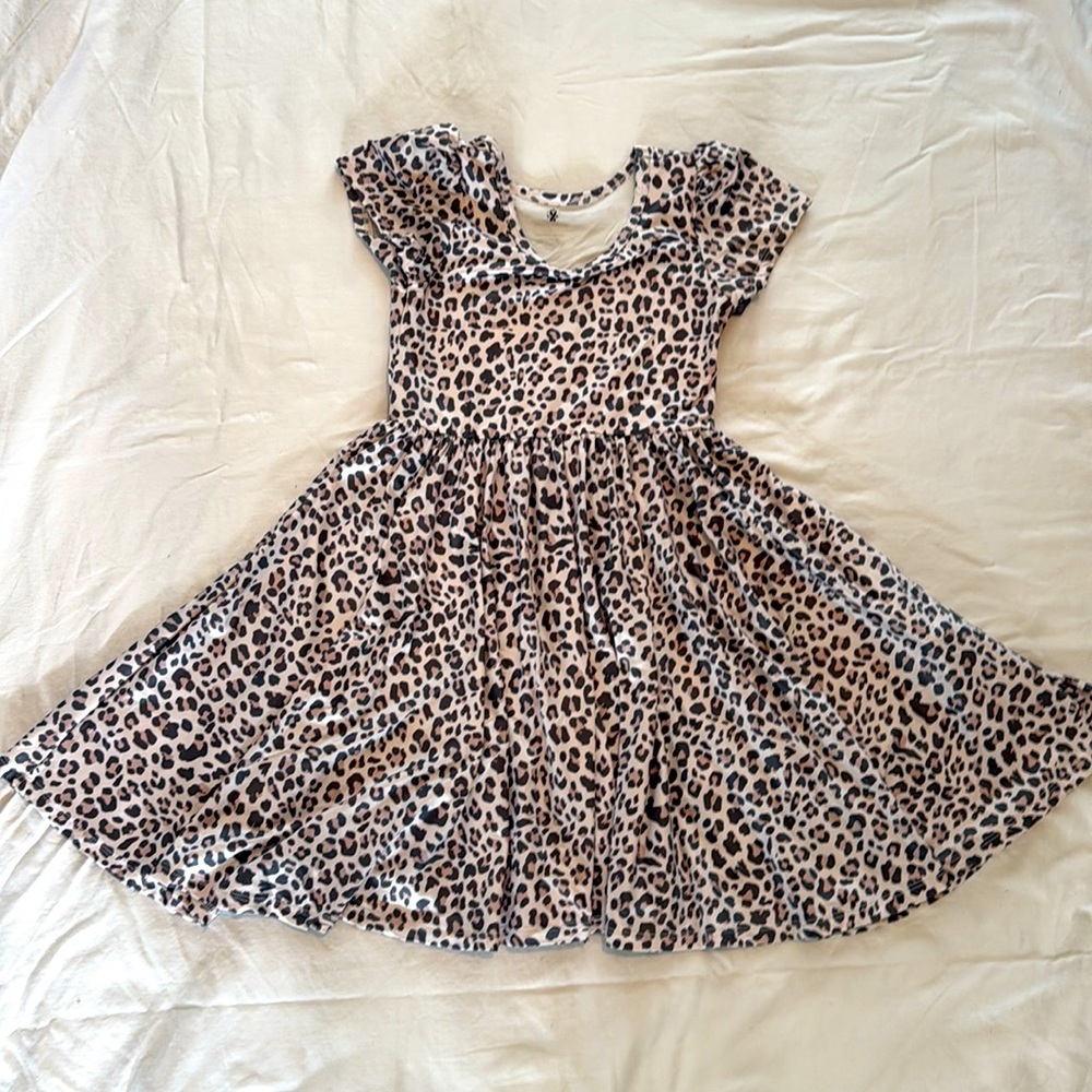 Charlie’s Project Dress | Leopard Print | Bamboo Twirl Dress | Girls size 7